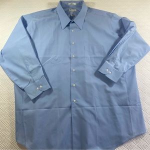 Van Heusen Light Blue Button Down Dress Shirt 19 34/35